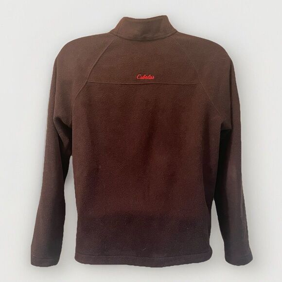 Cabelas Fleece Full Zip Jacket Mens M Black/Red Gorp Outdoor Cabin Spring Rustic - Picture 2 of 3